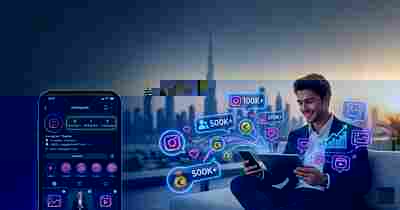 Cover astratta tema social network e business online